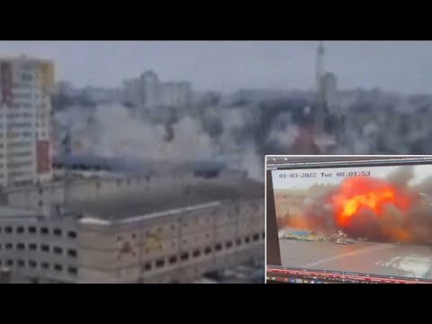 Dramatic video shows Russian missile attack in Ukraine I ABC7