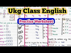 UKG English Worksheet | UKG English Question Paper | UKG English Test Paper|UKG @peehuandrudracorner