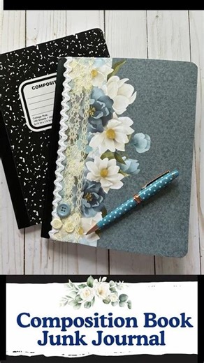 Easy Composition Book Junk Journal or planner #shorts #craftygiveaway #compostionbookmakeover