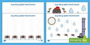 Incy Wincy Spider Pencil Control Activity