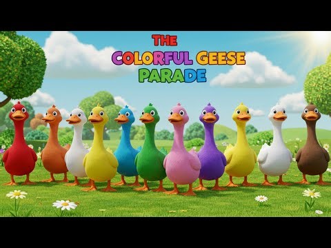 The Colorful Geese Parade | Fun Kids Song About 10 Colorful Geese in a Row