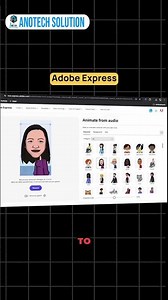 Turn your voice into animated cartoon|| Adobe express app