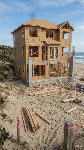 Could you build this beach house? #design #construction
