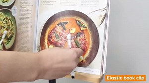 Adjustable Height Rolling Book Holder, Extra Large for Heavy Textbooks, Hands Free Reading Stand (15.4 x 11 Inches)