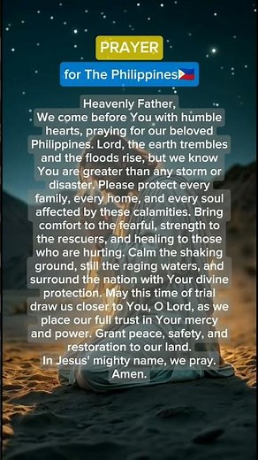Prayer for Philippines | Earthquake and Flood Protection Prayer
