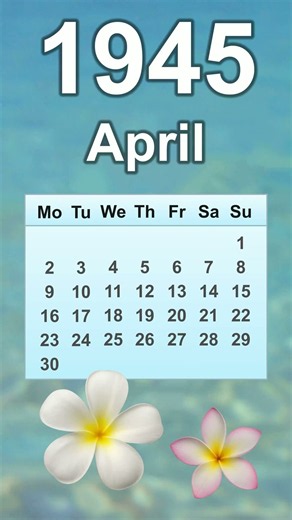 April 1945 Calendar