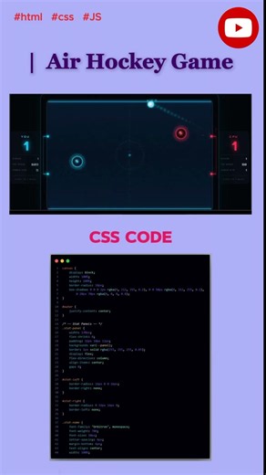 I Built an Air Hockey Game Using HTML, CSS & Js🤯