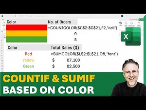 COUNTIF & SUMIF BASED ON COLOR - COUNTCOLOR & SUMCOLOR Functions