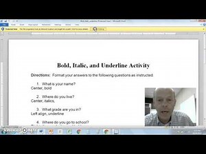 Bold, Italic, & underline (Text format)