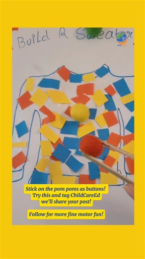 Snow much fun! Build-a-sweater and tag ChildCareEd on your post for a feature. #childcare #daycare