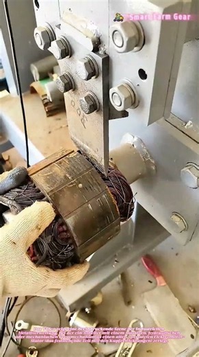 ⚙️ Rostiger Stator, stählerner Keil: Mit der Presse durch die feste Wicklung