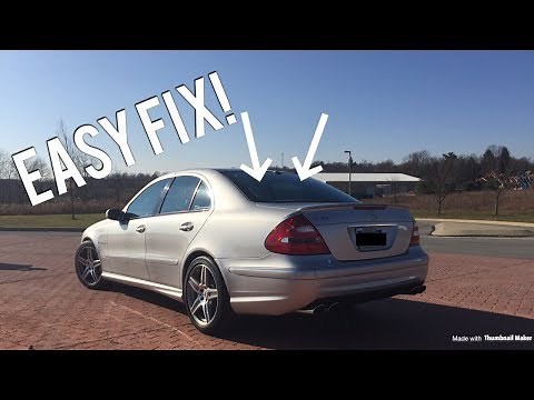 How to lower a broken sunshade on a W211 Mercedes Benz