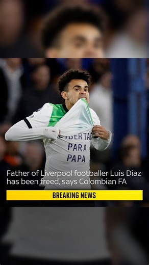 The father of Liverpool footballer Luis Diaz has been freed by his captors in Colombia - almost two weeks after being kidnapped. Luis Manuel Diaz was released by guerrillas from the National Liberation Army. He had been abducted by armed men while driving in La Guajira. 🔗 Click the link in bio to read more #luisdiaz #liverpool #colombia | Sky News