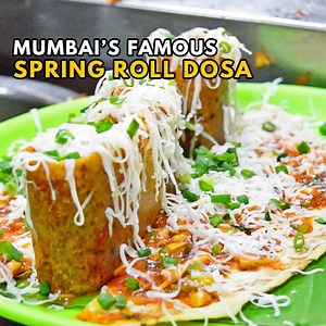 You gotta try this Masala Dosa which is served like a Spring Roll with heaps of grated cheese!! :D | EatTreat