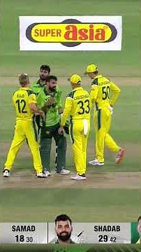 Shadab Khan finally hits the winning shot to seal the series #PAKvAUS #BackTheBoysInGreen M9J1H