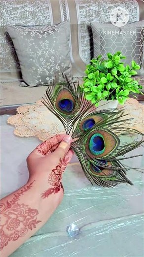 DIY peacock feather hair pin 🦚✨️💚 perfect for function, festive looks🫰✨️