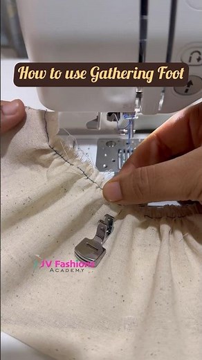 How to Use Gathering Foot.#sew #sewingpattern #fashionsewing #sewcreative #blousedesign #diyfashion