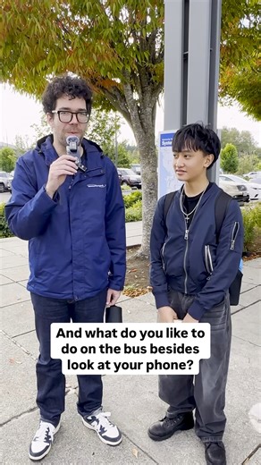 Do you spend your whole bus ride scrolling? We stopped by Lynnwood City Center Station to ask riders what they like to do on the bus besides scroll their phones. 📚🎧🌆 Your commute is the perfect time to learn something new, unwind, or get creative! | Community Transit