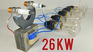 New 240v Powerful Magnetic Generator 26KW with Spark Plug and Transformer Use Coper wire #electricity #diy #generator #viral #Motor | Amari Porter