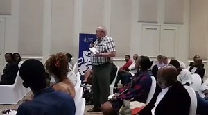 Questions and remarks from the audience . A guest shared interesting insights on how impactful technology has been for Dairy Farming in Botswana specifically from Sunny Side Farm. #BWBudgetSpeech #FNBB #FNBBudgetReview | FNB Botswana