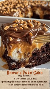 62K views · 346 reactions | Reese’s Poke Cake | CakeBook | Facebook