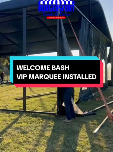 VIP Marquee TENT installed for UNIVERSITY of LIMPOPO WELCOME BASH