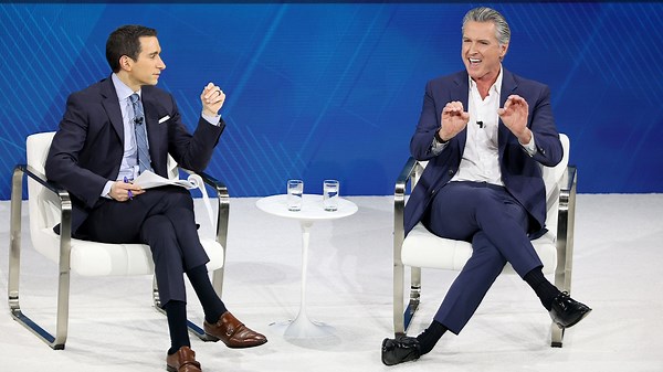 Gavin Newsom defends press team's troll tweeting Trump