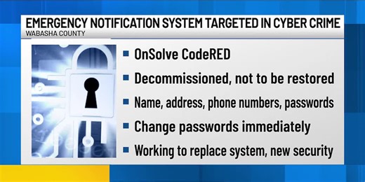 Wabasha County emergency notification system targeted by cybercrime group