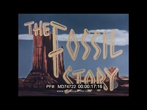 " THE FOSSIL STORY " (Original vers.) 1950s SHELL OIL FILM PALEONTOLOGY DINOSAURS GEOLOGY MD74722