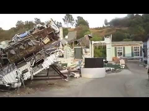 War of the worlds plane crash set at Universal studios Hollywood
