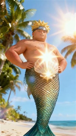 Fat Naruto's Crazy Summer Workout for Mermaid Hinata! 🧜‍♂️🏖️ #naruto #hinata #funny