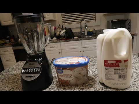 How To Make A Chocolate Chip Cookie Dough Milkshake W/ A Blender! QUICK, SIMPLE, AND EASY TO FOLLOW!