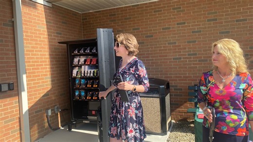 A new vending machine outside Richland Public Health offers free health resources