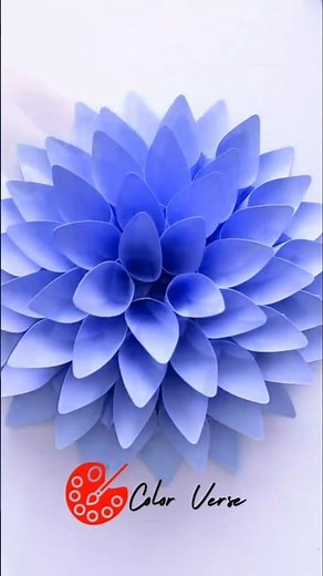 Beautiful Giant Paper Flower | Step-by-Step Craft Tutorial। Color verse . #PaperFlower#DIYPaperCraft