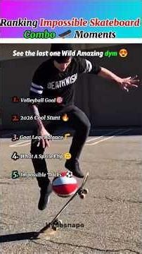 Ranking Crazy🔥😱 Skateboard Combo Stunts Moments 🛹 #skateboarding #skateboard #shorts