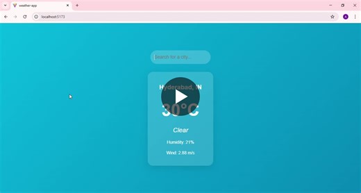 I have built a weather app using HTML, CSS, JavaScript code with React, and I am grateful to our Sir Asad Raza who made me capable of doing this. 😊 | Areesha rani