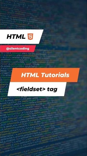 HTML fieldset tag #html #html5 #htmltutorial #frontend #codinglife