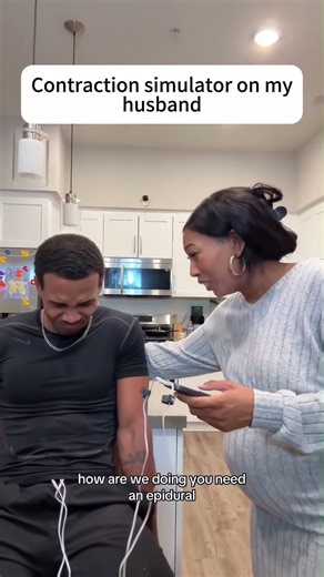 When the husband tries a childbirth pain simulator🤣#babyshowergames #cramps #laboranddelivery
