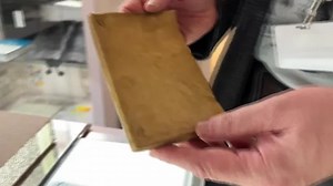 Human skin-bound book on display at New York book fair