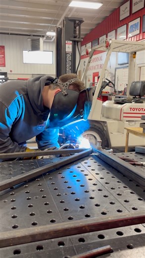Some welding in the shop on this thurough Thursday #cardinalmanufacturing #esschools #manufacturing #welding #millerwelders | Cardinal Manufacturing