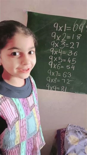 Easy trick for 9 table😃#maths#tables#study#easytricks