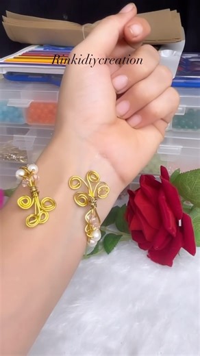 Wire bracelet making at home🌸//diy bracelet
