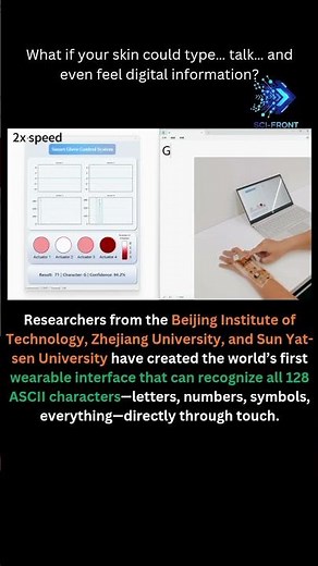 AI Skin Patch Decodes All 128 ASCII Characters in Real Time — With Haptic Feedback! #asciiart