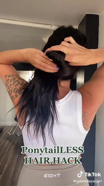PONYTAIL LESS here’s what to do 😍#HotwireHotelGoals #fyp #foryoupage #hairhack #hairhacksandtips