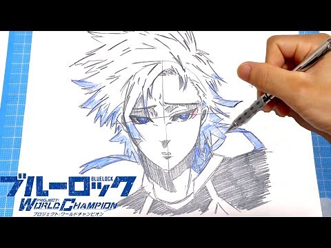 【イラスト】(ブルーロック) ミヒャエル･カイザーの描き方！簡単なイラストの描き方！Drawing Blue Lock Art