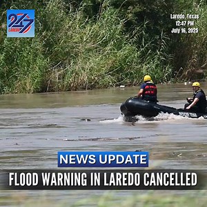 🚨FLOOD WARNING CANCELLED🚨 The National Weather Service has cancelled the flood warning for Laredo. The river crest has already passed at Columbia Bridge, and flooding is now considered unlikely in our area. According to the latest data from NOAA, the Rio Grande currently stands at 5.89 feet. Although levels are still rising, they are not expected to reach the previously projected range of 7 to 9 feet. There is, however, a noticeable amount of debris flowing through the river, including tree br