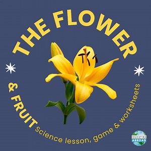 Science Worksheet and Game: Pollination, Parts of a Flower & Identifying Fruit