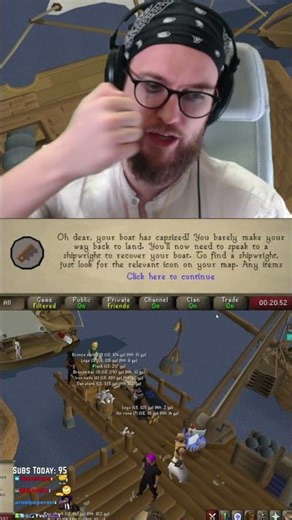 Guzu gets OUTPLAYED by a seagull and sinks #osrs #gaming #funny #runescape