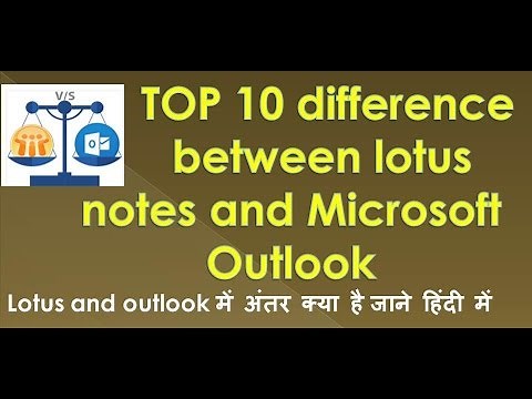 what is difference between lotus notes and outlook !!!! by Technology Up