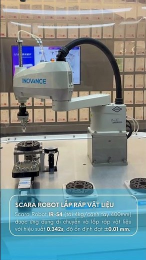 Sử dụng Robot SCARA trong lắp ráp vật liệu #inovance #hoangngantec #robot